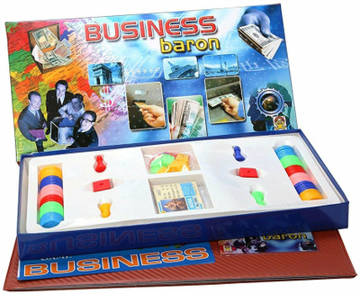 Gift Collection Business Baron Board Game With Playing Board And Business Coins Money & Assets Board Game