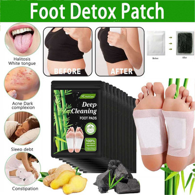 nandurba Detox Foot Pad with Ginger & Tourmaline for Leg Discomfort Plaster & Patch(10 x 10 g)