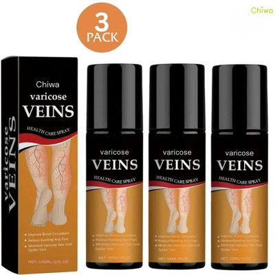 CHIWA Turmeric Varicose Vein Relief Spray | To Soothe Vein Discomfort Spray(3 x 100 ml)