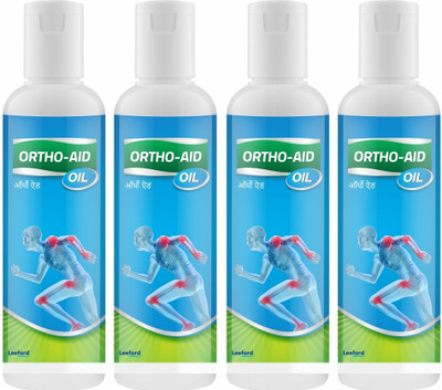 ORTHO AID Rapid Pain Relief Oil | Relieves Stiffness, Boosts Joint Flexibility & Mobility Liquid(4 x 12.5 ml)