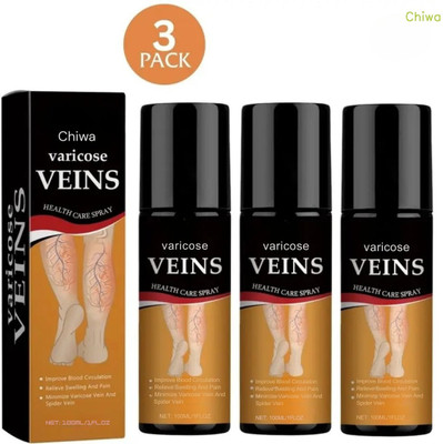 CHIWA Turmeric Varicose Vein Relief Spray | Cool Swelling Relief Every Day Spray(3 x 100 ml)