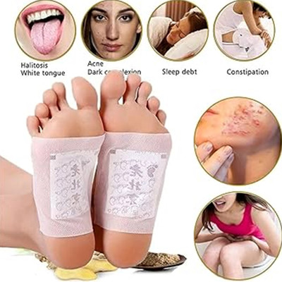 vvqvv Organic Foot Detox Patch for Swelling, Odor & Sleep Support Plaster & Patch(10 x 10 g)