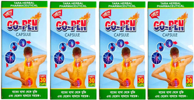 Roy Biotech GO PEN 30 Capsule For All Kind of Rheumatic Problems Capsules(4 x 30 Units)