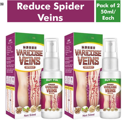 Buy TYA Varicose Vein Spray Pack | Leg Circulation Boost & Relief Liquid(2 x 50 ml)