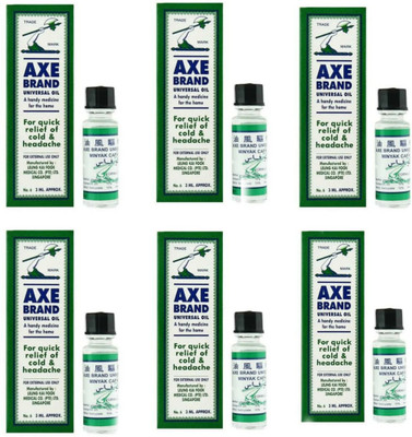 Axe Brand Universal Oil 3ml Pack of 6 [Made in SINGAPORE] Liquid(6 x 3 ml)