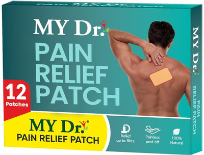 MY Dr. Pain Relief Patch|Cramps,Stiffness,Sports,Gym|Waterproof,No-Odour,Easy Peel-Off Plaster & Patch(12 x 1 Patches)