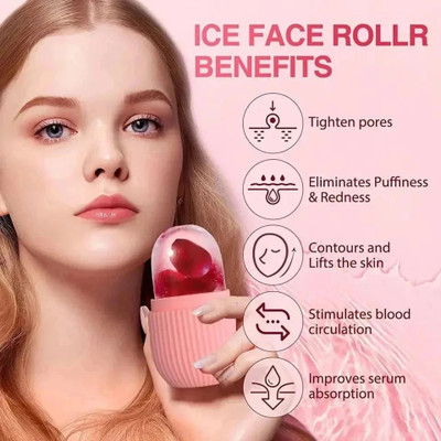 Gymsy Ice Roller for Face, Neck, and Body - Glowing and Clear Skin & Eye Massager(100 g)