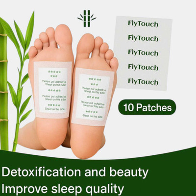 FlyTouch Natural Foot Patches to Reduce Swelling, Cleanse Body & Boost Energy Plaster & Patch(10 x 1 Patches)