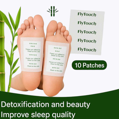 FlyTouch Detox Foot Patches to Cleanse, Heal and Boost Energy While You Sleep Plaster & Patch(10 x 1 Patches)