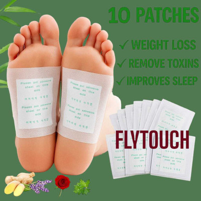 FlyTouch Herbal Detox Foot Pads for Deep Cleansing, Calm Mind and Energy Boost
