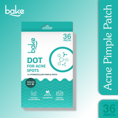 Bake Cosmetics Pimple Acne Patch Hydrocolloid Waterproof Patches Active Surface Acne (36 dots)(20 g)
