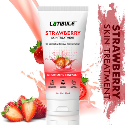 Latibule STRAWBERRY Facewash For Skin Brightening & Lightening , Pimple Removing , Anti-Acne Facewash Face Wash  (50 Ml) For Rs. 45 @ 85 %