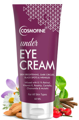 cosmofine Under Eye Cream Reduces Dark Circles & Blackness, Supports Collagen Production & Works On Fine Line & Wrinkles(60 ml)