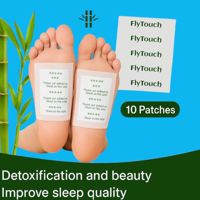 FlyTouch Anti-Stress Detox Pads for Improved Sleep, Wellness and Vital Recovery Plaster & Patch(10 x 1 Patches)