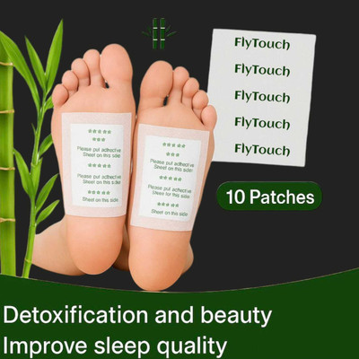FlyTouch Night Detox Foot Pads to Purify, Relax, and Improve Body Sleep Response Plaster & Patch(10 x 1 Patches)