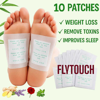 FlyTouch Toxin Cleansing Detox Foot Pads for Night Relief and Mental Clarity Boost
