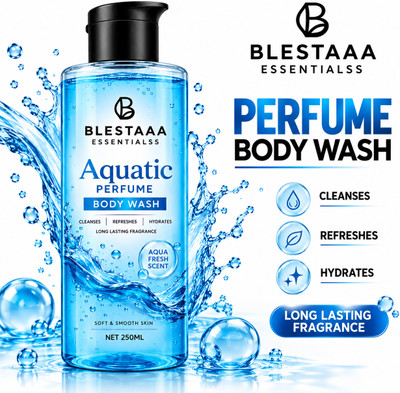 blestaaa essentialss Aquatic Perfume Body Wash With Fresh Fragrance For Soft Smooth & Clean Skin(250 ml)