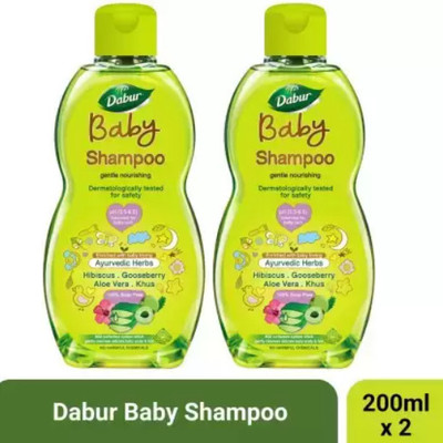 dabur Baby Shampoo 200ml Contains Aloe Vera & Gooseberry(400 ml)