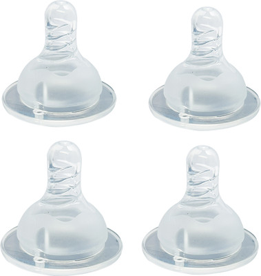 Bikauaa Baby Feeding Bottle Nipple BPA Free Silicone Baby Feeding Nipple / Teat Variable Flow Nipple(Pack of 4 Nipples)