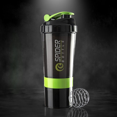 TRUE INDIAN 500 ml Plastic Shaker(Pack of 1, Green)