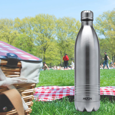 MILTON Thermosteel Duo 750 DLX 700 ml Flask(Pack of 1, Silver, Steel)