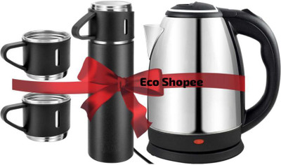 JoyRide Combo of Electric Kettle & Thermo Vaccum Flask Set (Insulated,500ML) Electric Kettle(2 L, Multicolor)