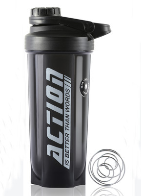 ZYRO 750 ml Plastic Shaker(Pack of 1, Black)