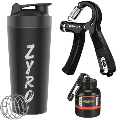 ZYRO 750 ml Steel Shaker(Pack of 3, Black)