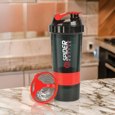 TRUE INDIAN 500 ml Plastic Shaker(Pack of 1, Red)