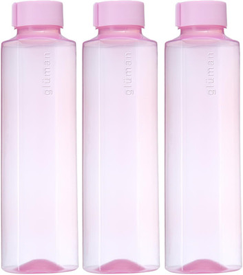 Gluman 1000 ml Plastic Bottle(Pack of 3, Pink)