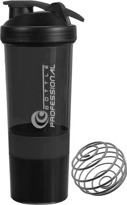 TRUE INDIAN 500 ml Plastic Shaker(Pack of 1, Black)