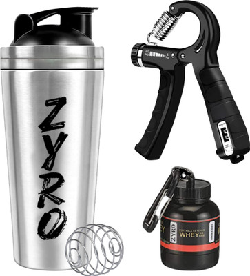 ZYRO 750 ml Steel Shaker(Pack of 3, Black)