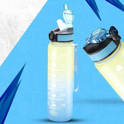 Techfly 1000 ml Tritan Sipper(Pack of 1, Multicolor)