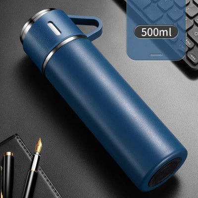 RK Double Wall Stainless Steel 500ml Vacuum Flask Insulated Hot & Cold Water Bottle 500 ml Flask(Pack of 1, Blue, Steel)