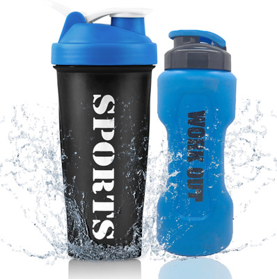 TRUE INDIAN 600 ml Plastic Shaker(Pack of 2, Blue)