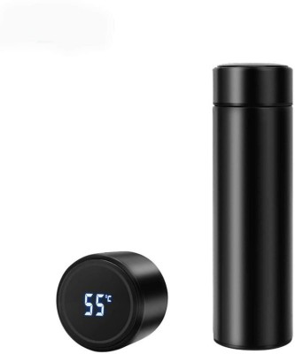 geutejj Smart Bottle with LED Temperature Display with Touch Screen Smart 005 500 ml Bottle(Pack of 1, Black, Aluminium, Steel)