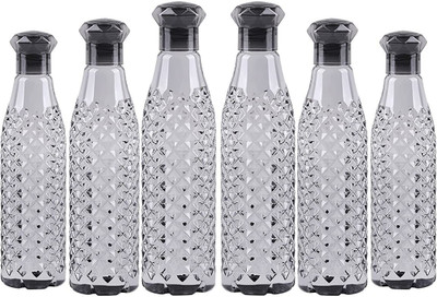 Pack of 6 Crystal Clear Water Bottle Set of 6 1 litre 1000 ml Bottle Plastic