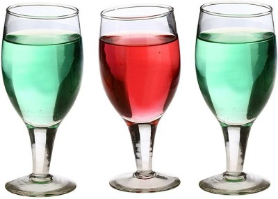 Somil (Pack of 3) Multipurpose Drinking Glass -B1185 Glass Set Wine Glass(180 ml, Glass, Clear)