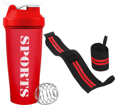 TRUE INDIAN 600 ml Plastic Shaker(Pack of 2, Red)