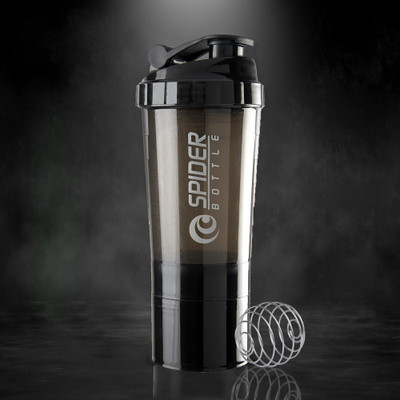 COOL INDIANS 500 ml Plastic Shaker(Pack of 1, Black)