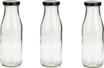 Somil 500 ml Glass Bottle(Pack of 3, Clear)
