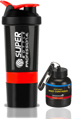 TRUE INDIAN 500 ml Plastic Shaker(Pack of 2, Red)