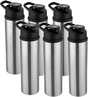 ECOLEX 900 ml Stainless Steel Bottle(Pack of 6, Steel/Chrome)