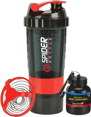 TRUE INDIAN 500 ml Plastic Shaker(Pack of 2, Red)