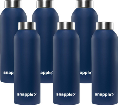 Snapple 1000 ml Steel Bottle(Pack of 6, Blue)