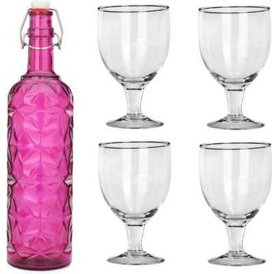 Somil Combo Of Bottle And Glass Set -A985 Jug Bottle Glass Set(Glass)