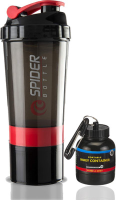 TRUE INDIAN 500 ml Plastic Shaker(Pack of 1, Black)