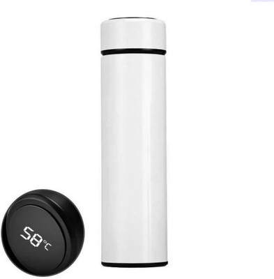 Printtech LED Temperature Bottle 500 ml Bottle(Pack of 1, White, Aluminium, Steel)