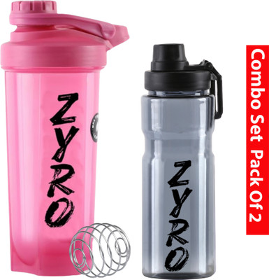 ZYRO 750 ml Plastic Shaker(Pack of 2, Pink)