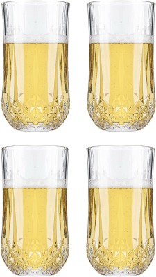 Somil (Pack of 4) Multipurpose Drinking Glass -B994 Glass Set Water/Juice Glass(200 ml, Glass, Clear)